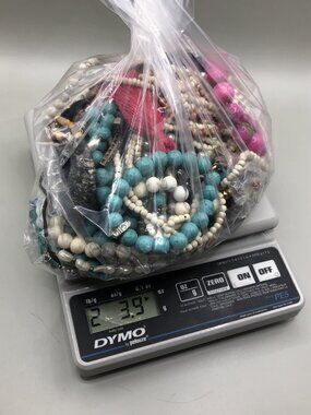 Premium Diy Craft LOT 2lb Broken Jewelry Stone Gemstone Glass Pearls + More READ